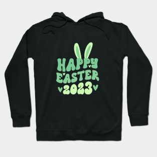 Happy Easter 2023 Bunny Ears Green Hoodie